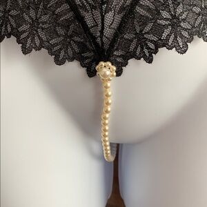 Pearl G String Black Lace Teddy from Bracli